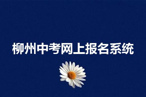 柳州中考网上报名系统