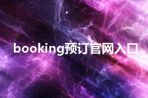 booking预订官网入口