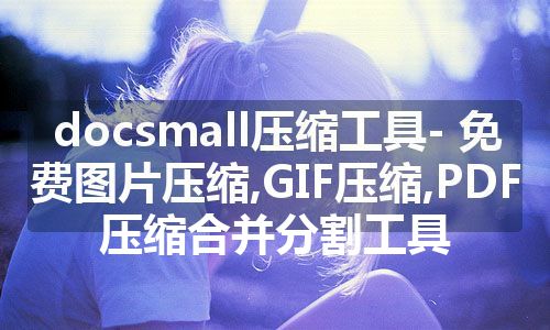 docsmall压缩工具- 免费图片压缩,GIF压缩,PDF压缩合并分割工具