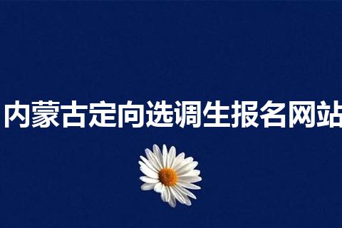 内蒙古定向选调生报名网站