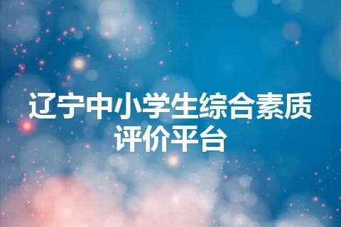 辽宁中小学生综合素质评价平台