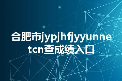 合肥市jypjhfjyyunnetcn查成绩入口