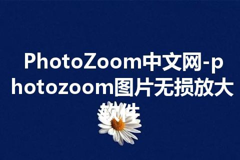 PhotoZoom中文网-photozoom图片无损放大软件