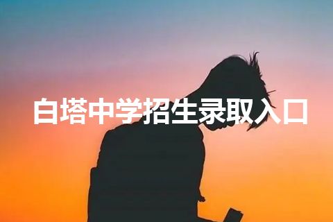 白塔中学招生录取入口