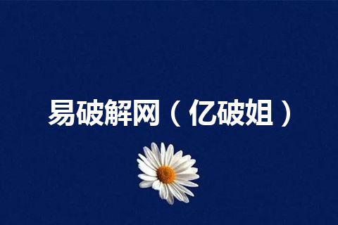 易破解网（亿破姐）